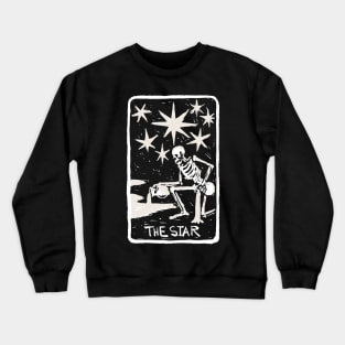 The Star Skeleton Skull Tarot Card Crewneck Sweatshirt